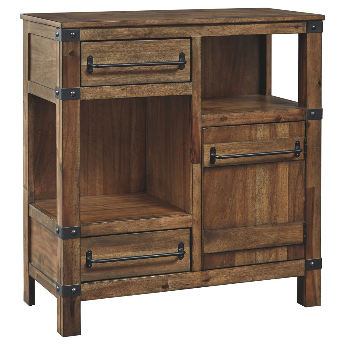 Roybeck - Light Brown / Bronze - Accent Cabinet
