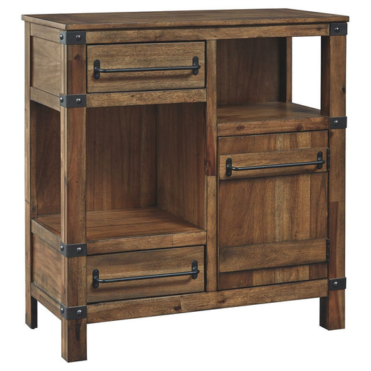 Roybeck - Light Brown / Bronze - Accent Cabinet