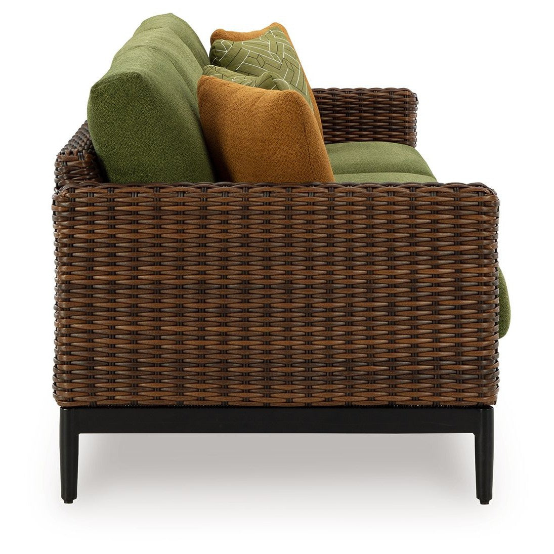 Horizon Hall - Brown / Green - Sofa With Cushion