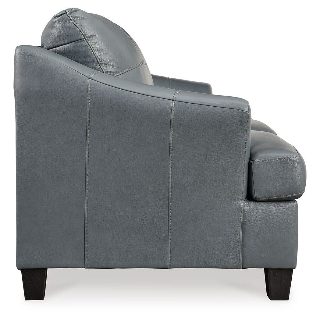 Genoa - Steel - Sofa - Leather Match