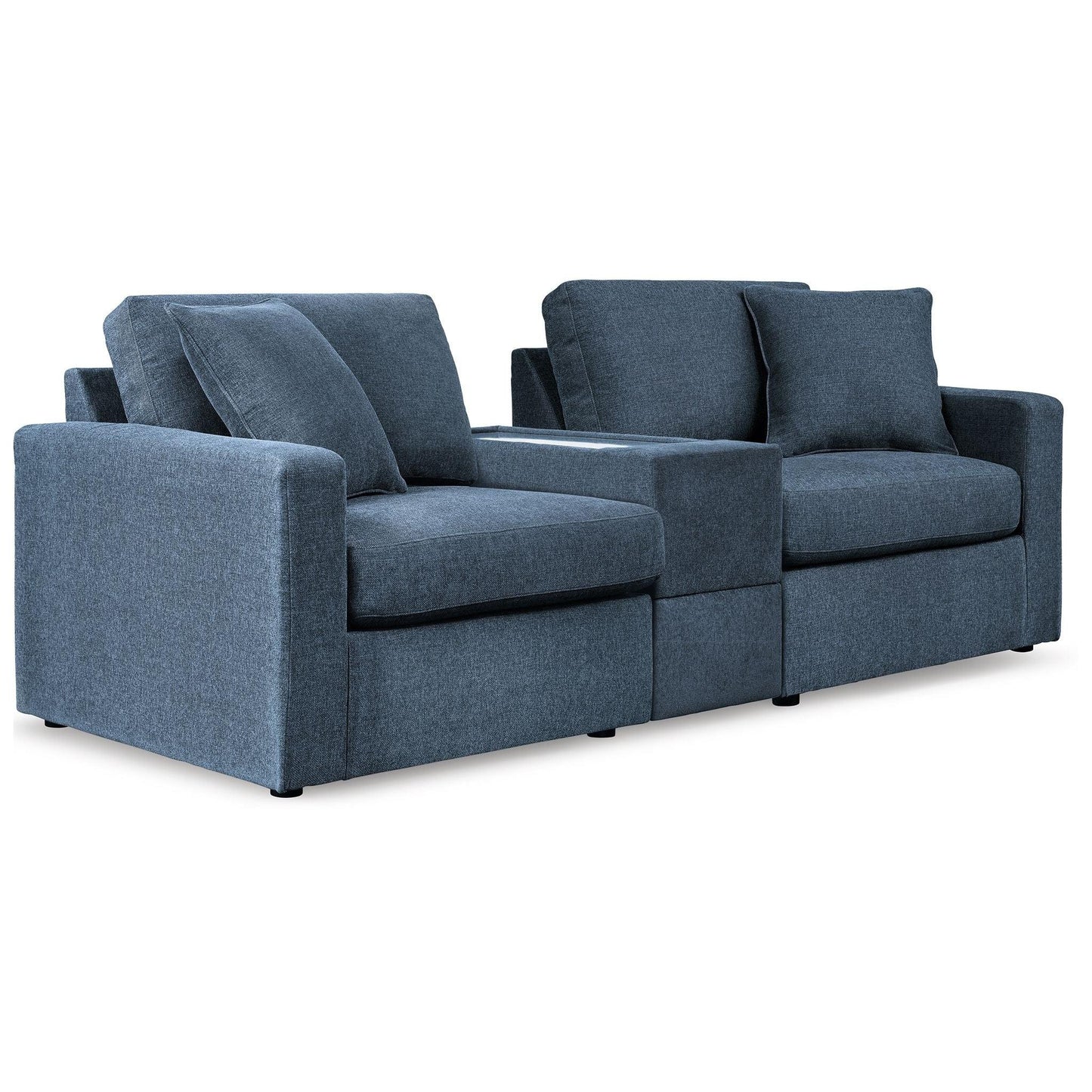 Modmax - Ink - 3-Piece Sectional Sofa With Storage Console - Fabric
