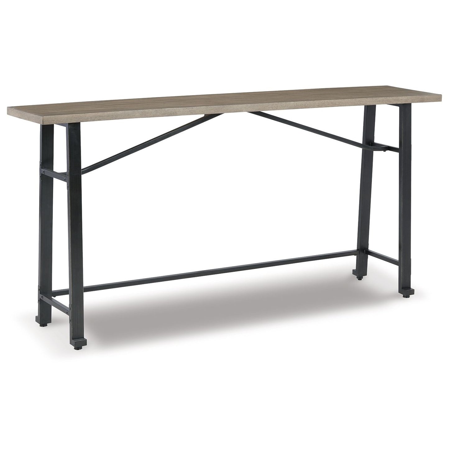 Lesterton - Light Brown / Black - Long Counter Table