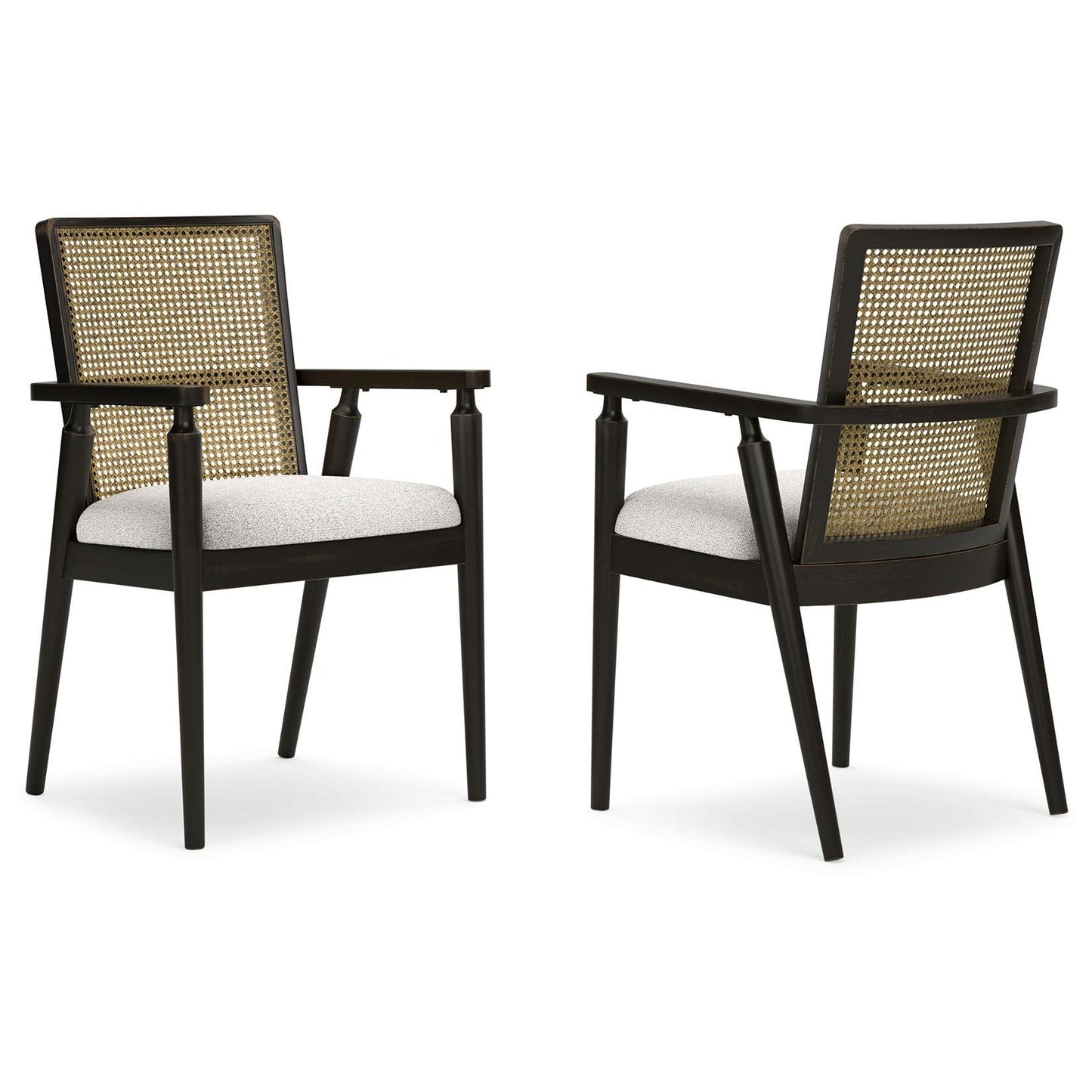 Galliden - Black - Dining Upholstered Arm Chair (Set of 2)