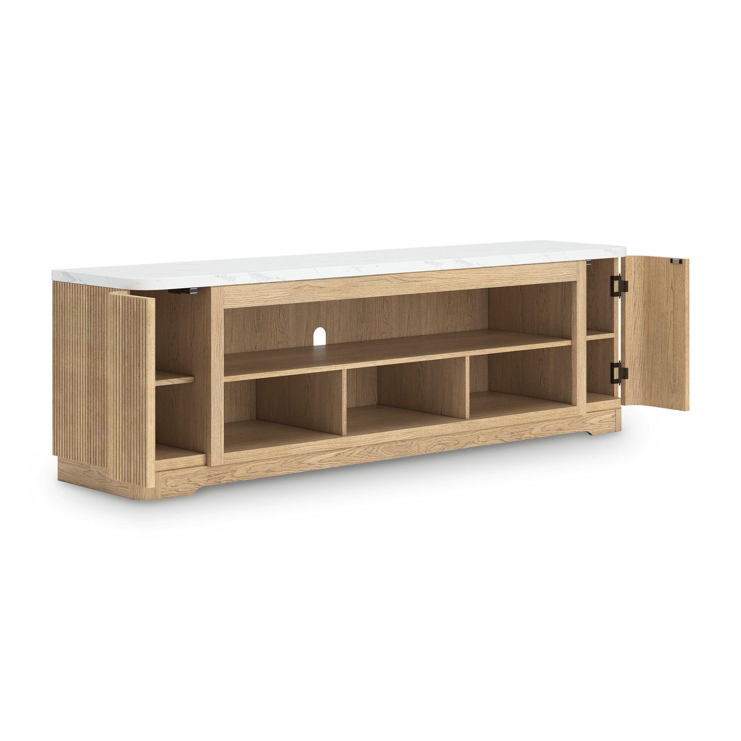 Camdill - Light Brown - XL TV Stand With Fireplace Option