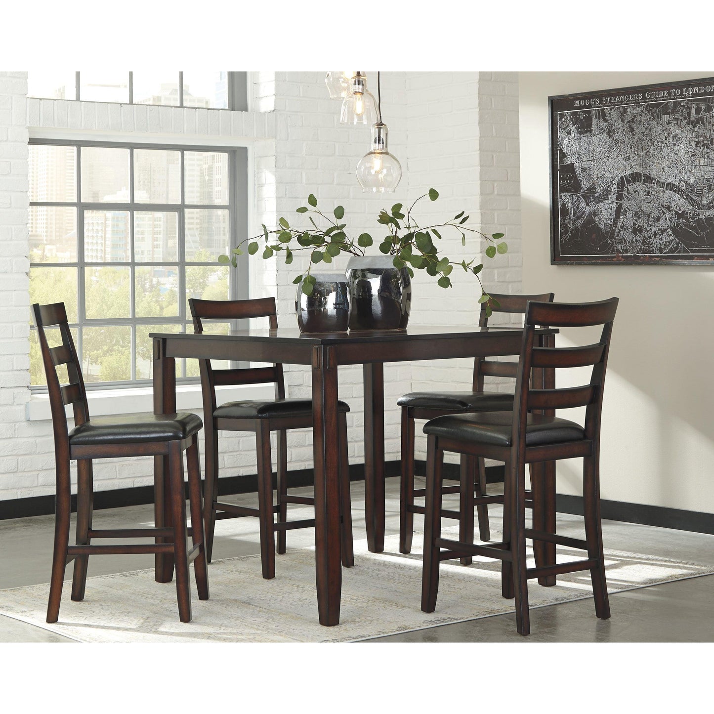 Coviar - Brown - Drm Counter Table Set (Set of 5)