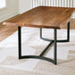 Fortmaine - Brown / Black - Rectangular Dining Room Table