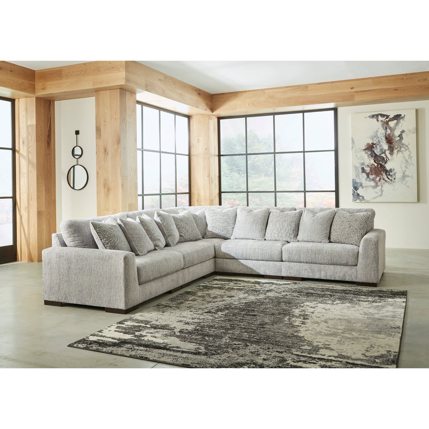 REGENT PARK 5- PIECE SECTIONAL - PEWTER