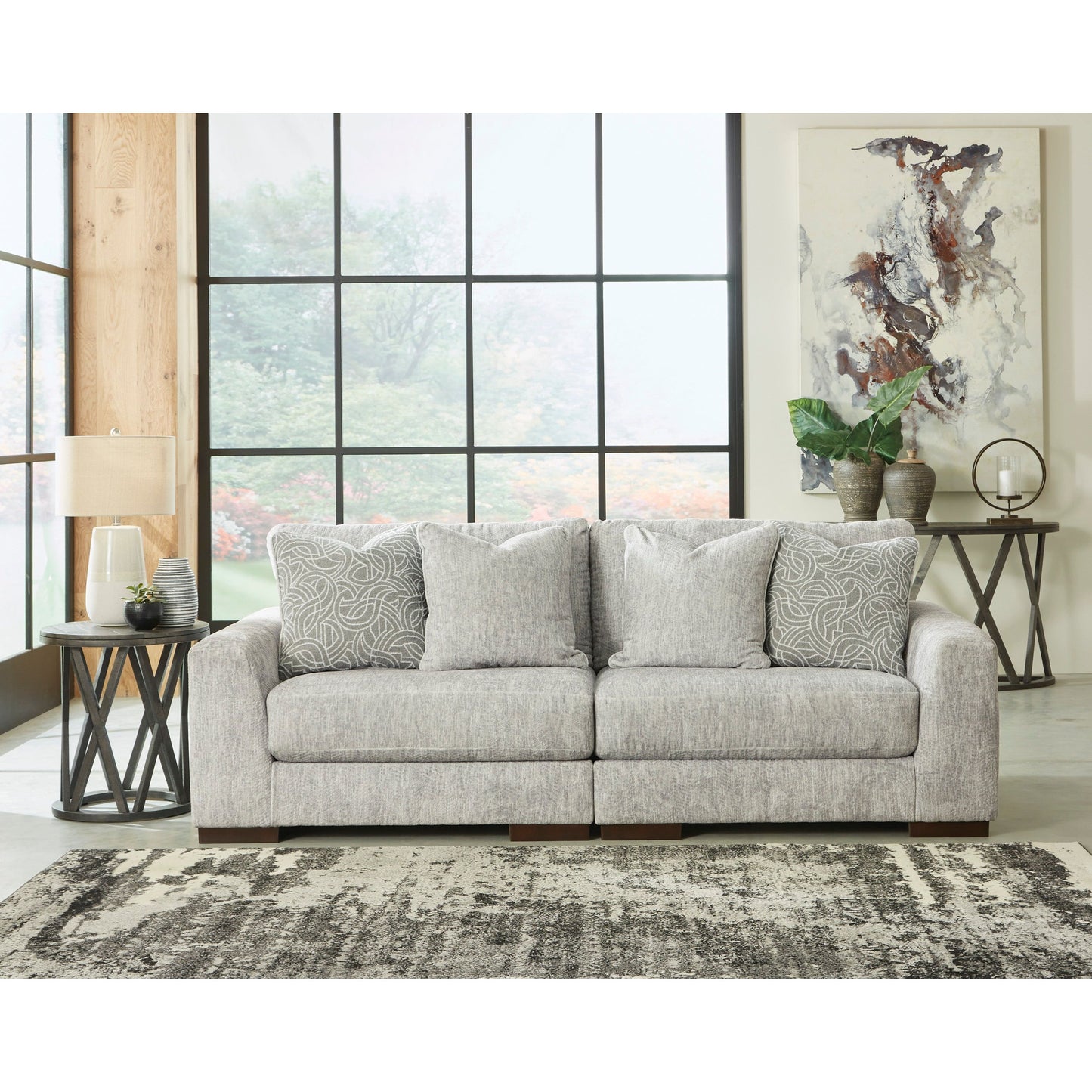 REGENT PARK 2 PIECE LOVESEAT - PEWTER