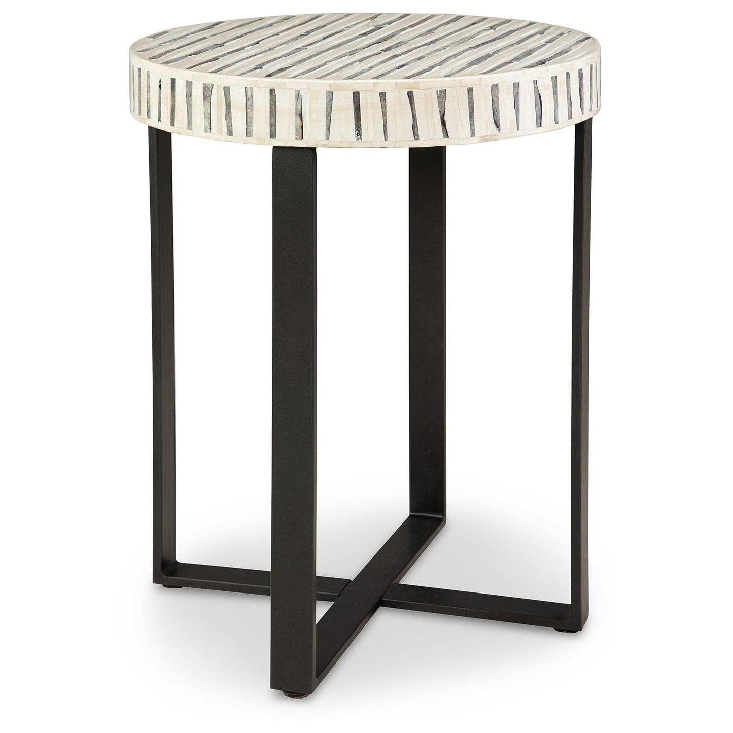 Crewridge - Black / Cream - Accent Table