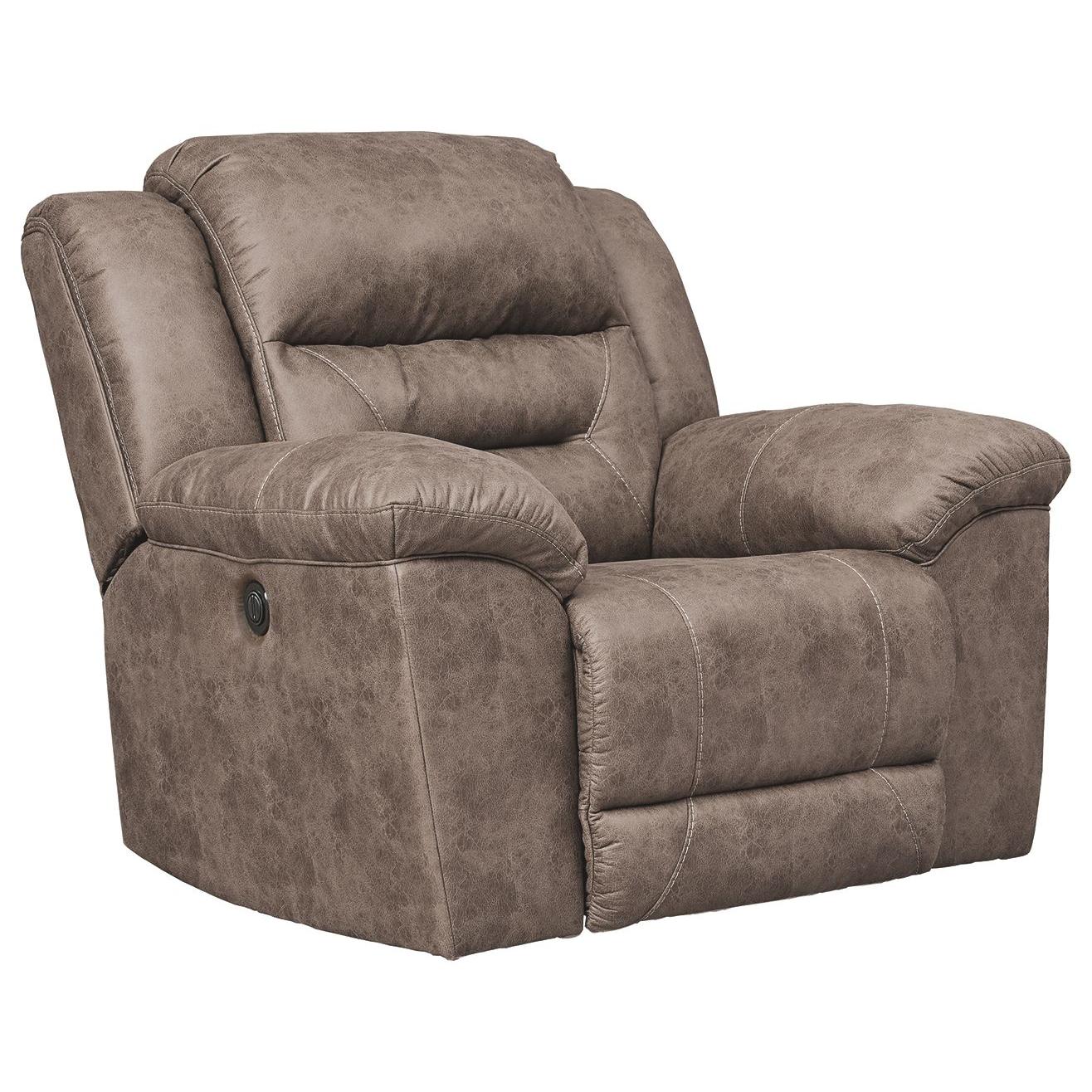Stoneland - Fossil - Power Rocker Recliner - Faux Leather