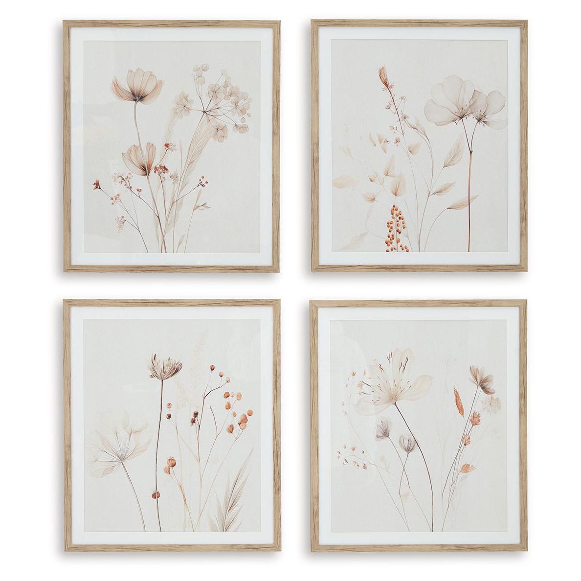 Bondner - Beige / Rust - Wall Art Set (Set of 4)