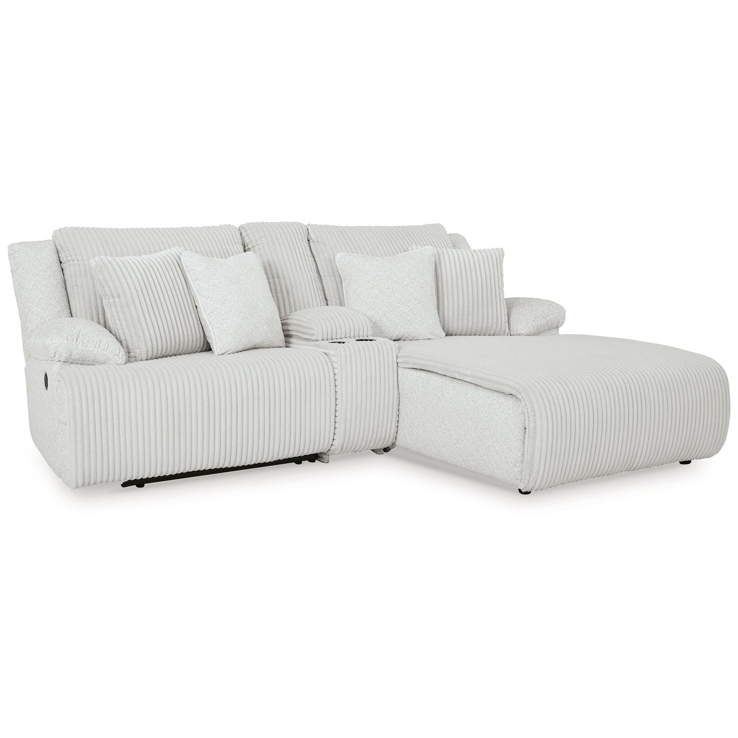 Top Tier - Alloy - 3-Piece Reclining Sectional Sofa With Raf Chaise - Fabric