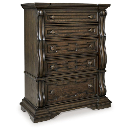 Maylee - Dark Brown - Five Drawer Chest