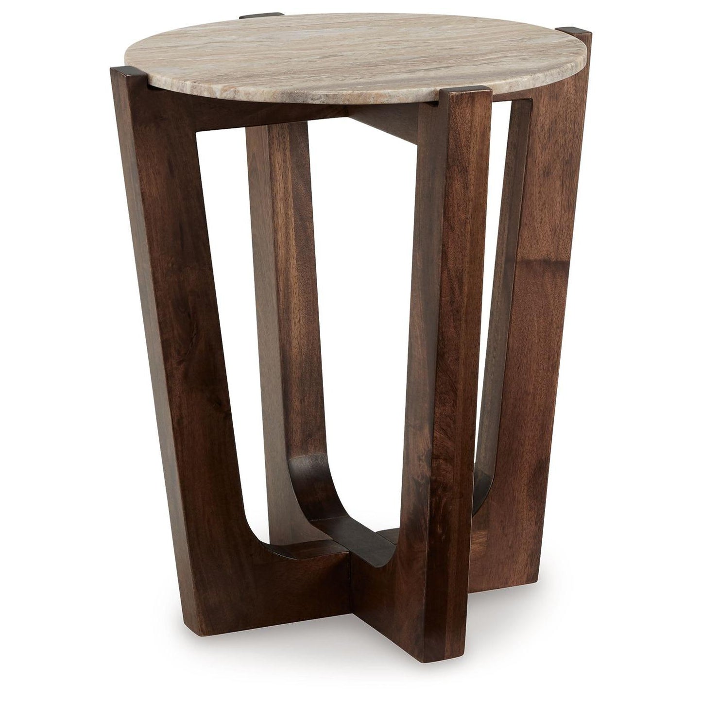 Tanidore - Warm Brown - Round End Table