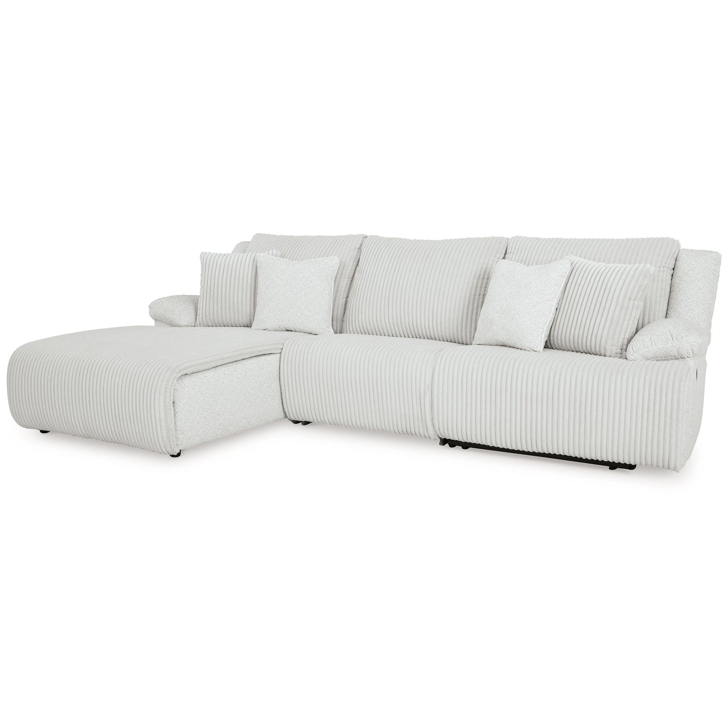 Top Tier - Alloy - 3-Piece Sectional Sofa With LAF Press Back Chaise
