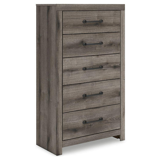 Graystorm - Five Drawer Chest - Brown Gray