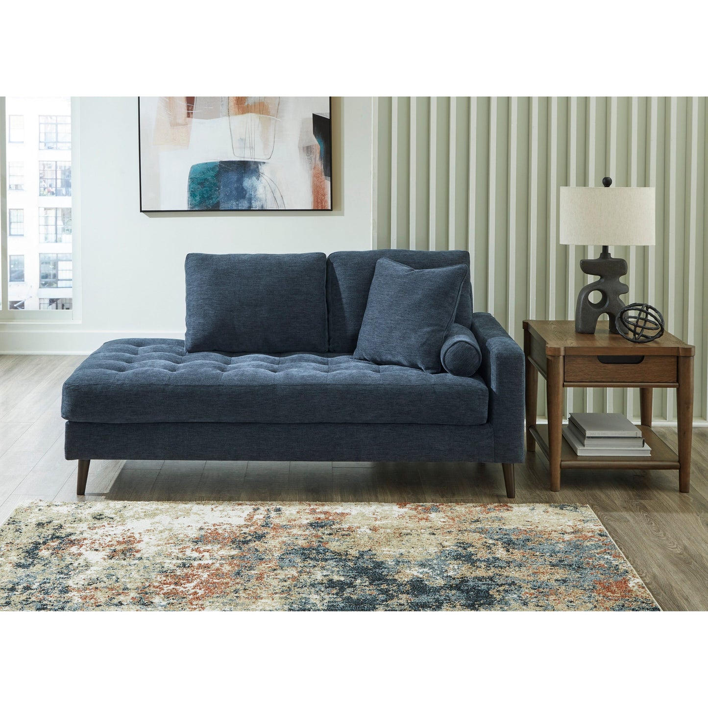 BIXLER SOFA CHAISE - NAVY