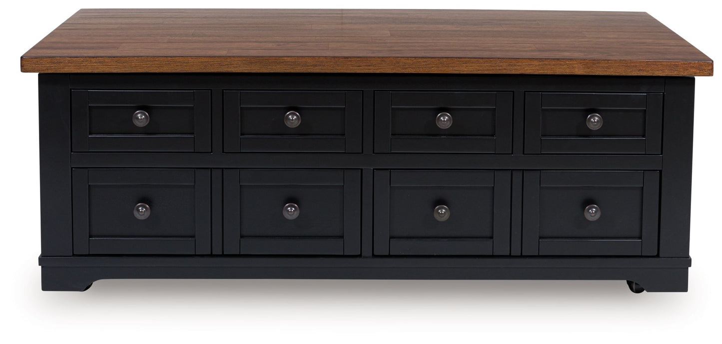 Wildenauer - Brown / Black - Lift Top Cocktail Table