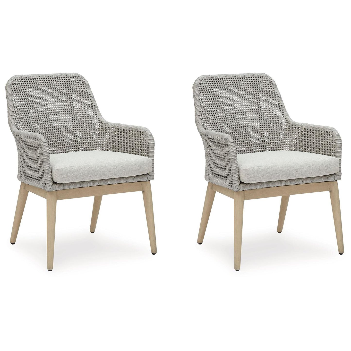 Seton Creek - Gray - Arm Chair With Cushion (Set of 2)