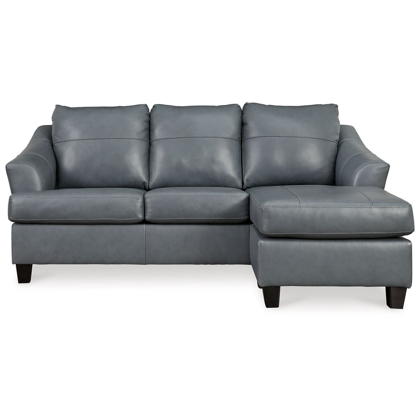 Genoa - Steel - Sofa Chaise - Leather Match