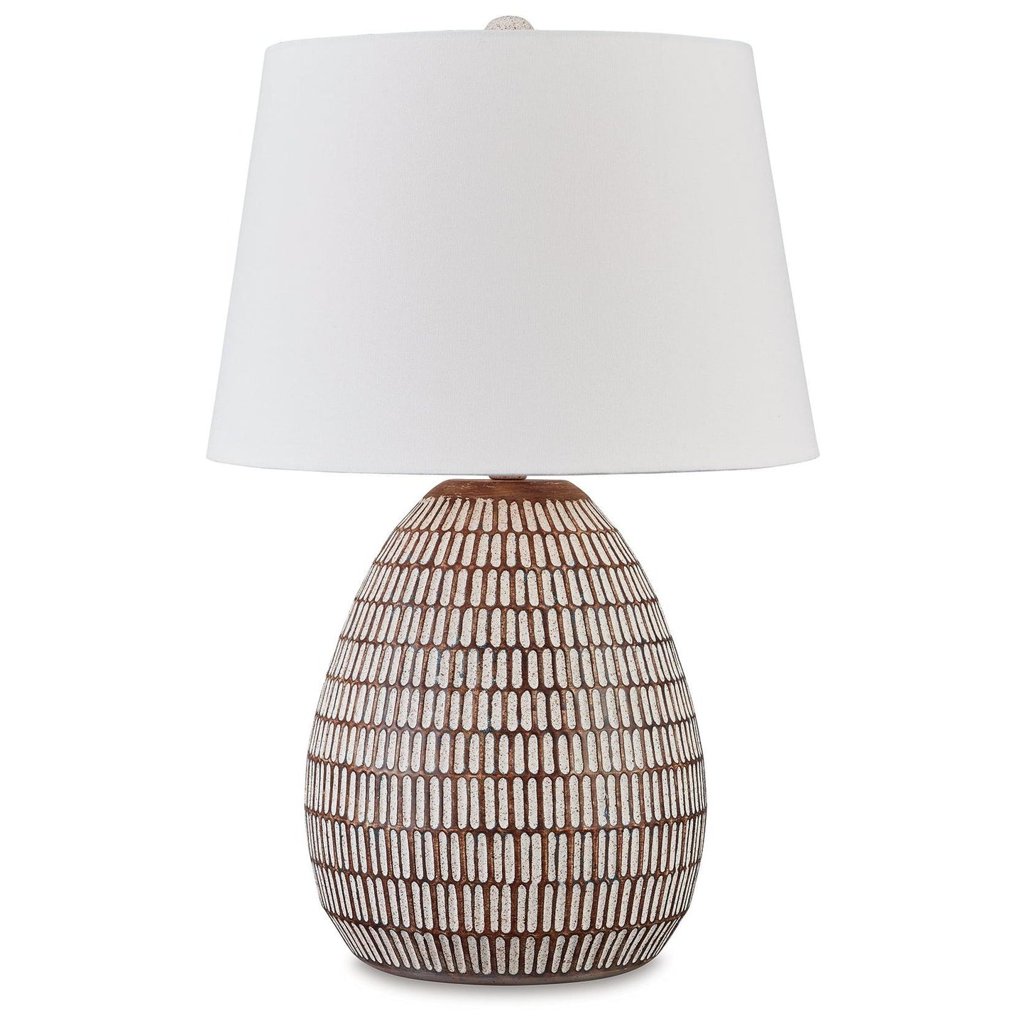 Darrich - Beige / White - Metal Table Lamp