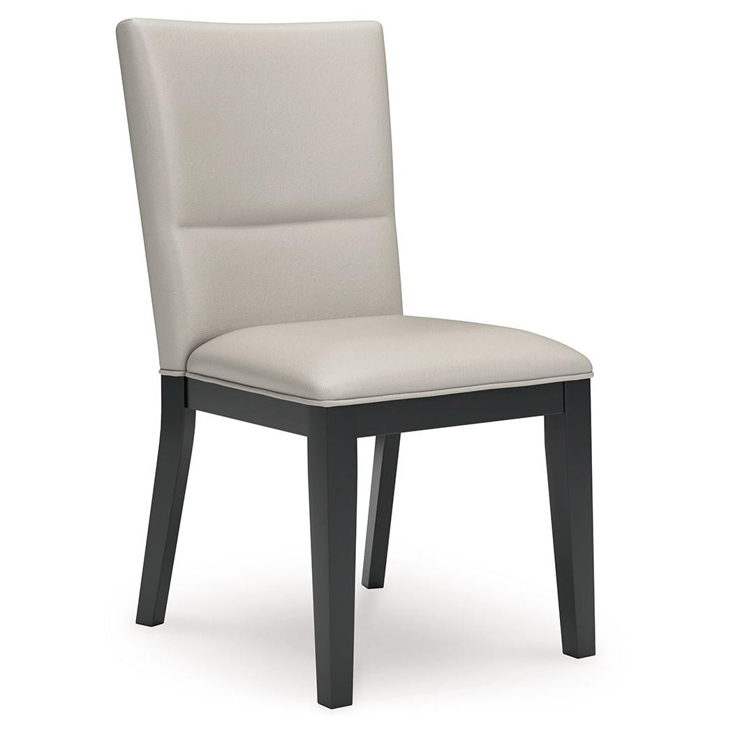 Glinari - Taupe / Black - Dining Upholstered Side Chair (Set of 2)