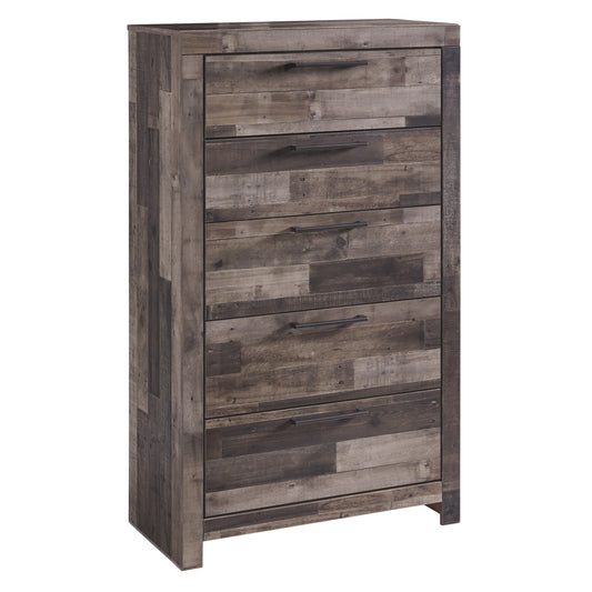 Derekson - Five Drawer Chest - Multi Gray