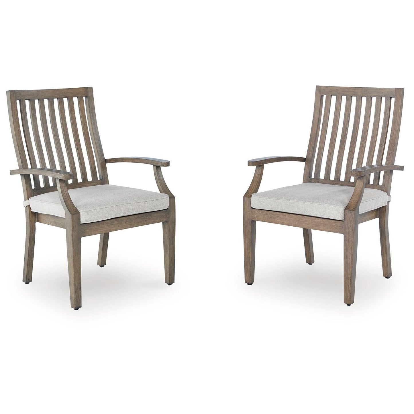 Rainier Ranch - Brown / Beige - Arm Chair With Cushion (Set of 2)