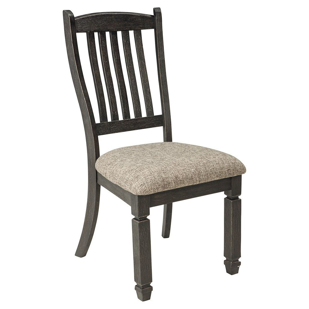 Tyler - Black / Grayish Brown - Dining Uph Side Chair (Set of 2) - Slatback