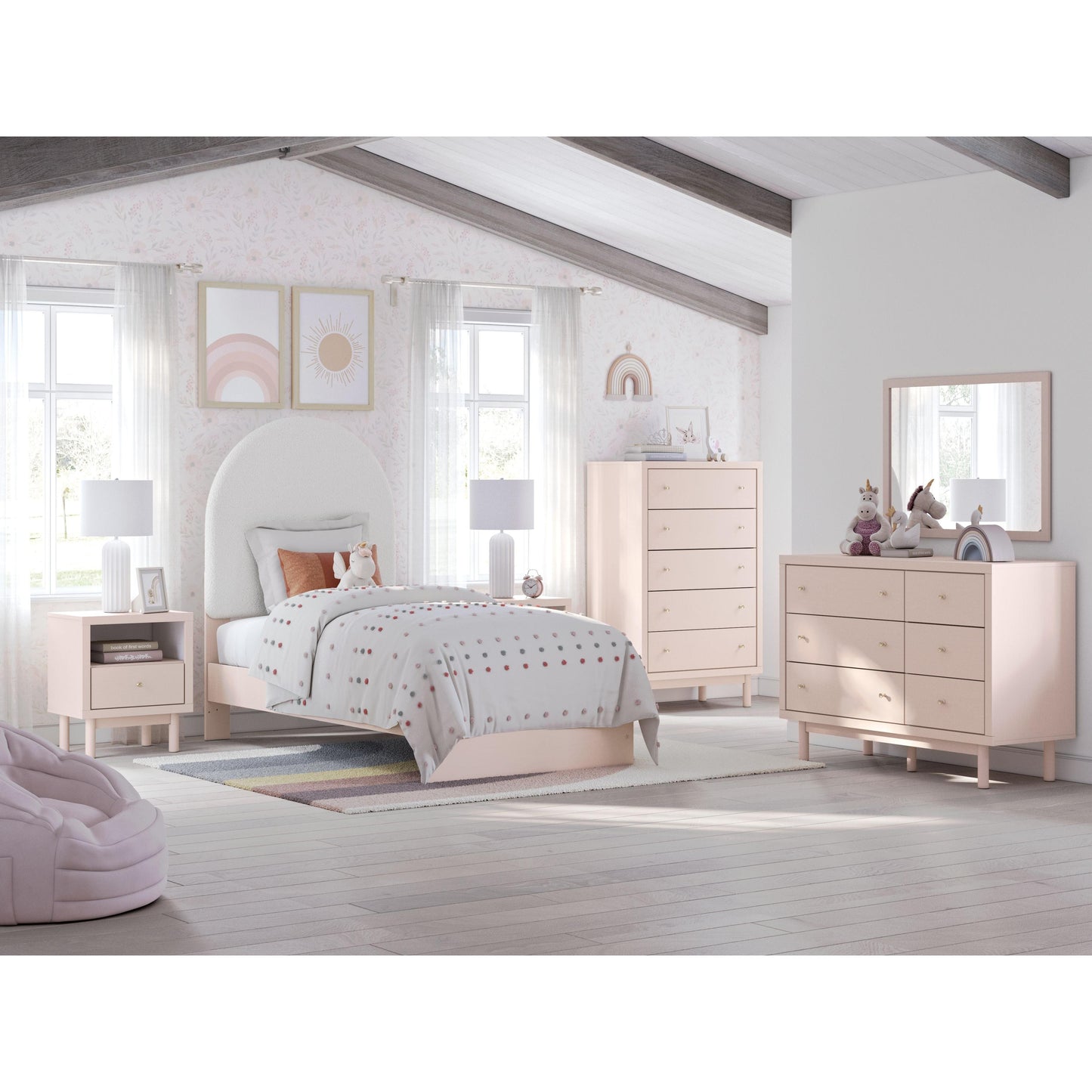Wistenpine - Upholstered Panel Bedroom Set