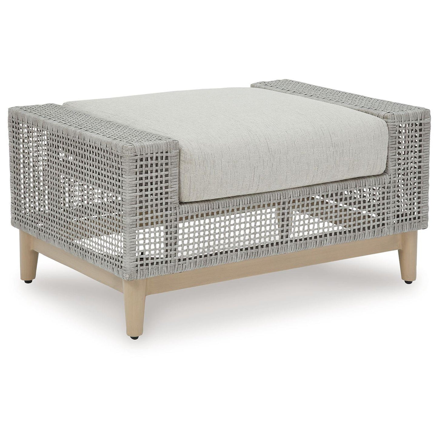 Seton Creek - Gray - Ottoman With Cushion