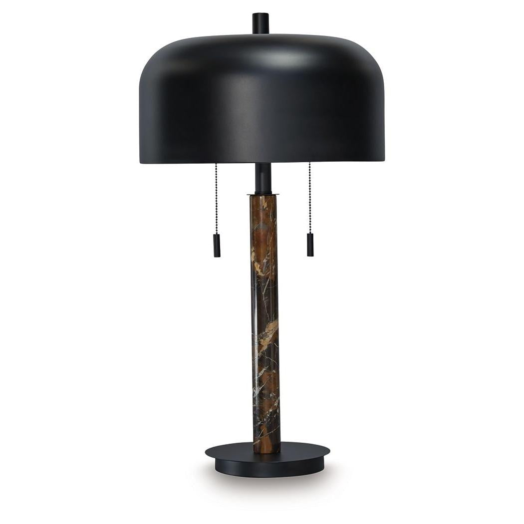 Alanbert - Brown / Black - Metal Table Lamp