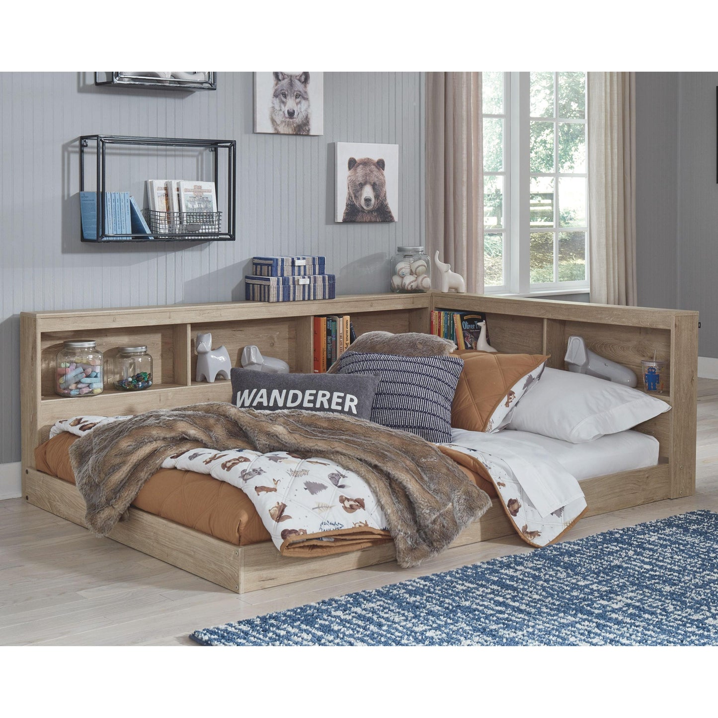 Oliah - Bookcase Storage Bed
