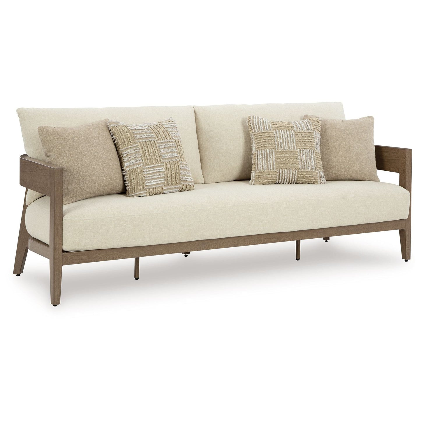 Serene Bay - Dark Brown / White - Sofa With Cushion