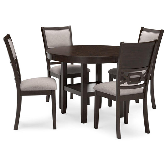 Langwest - Brown - Dining Room Table Set (Set of 5)