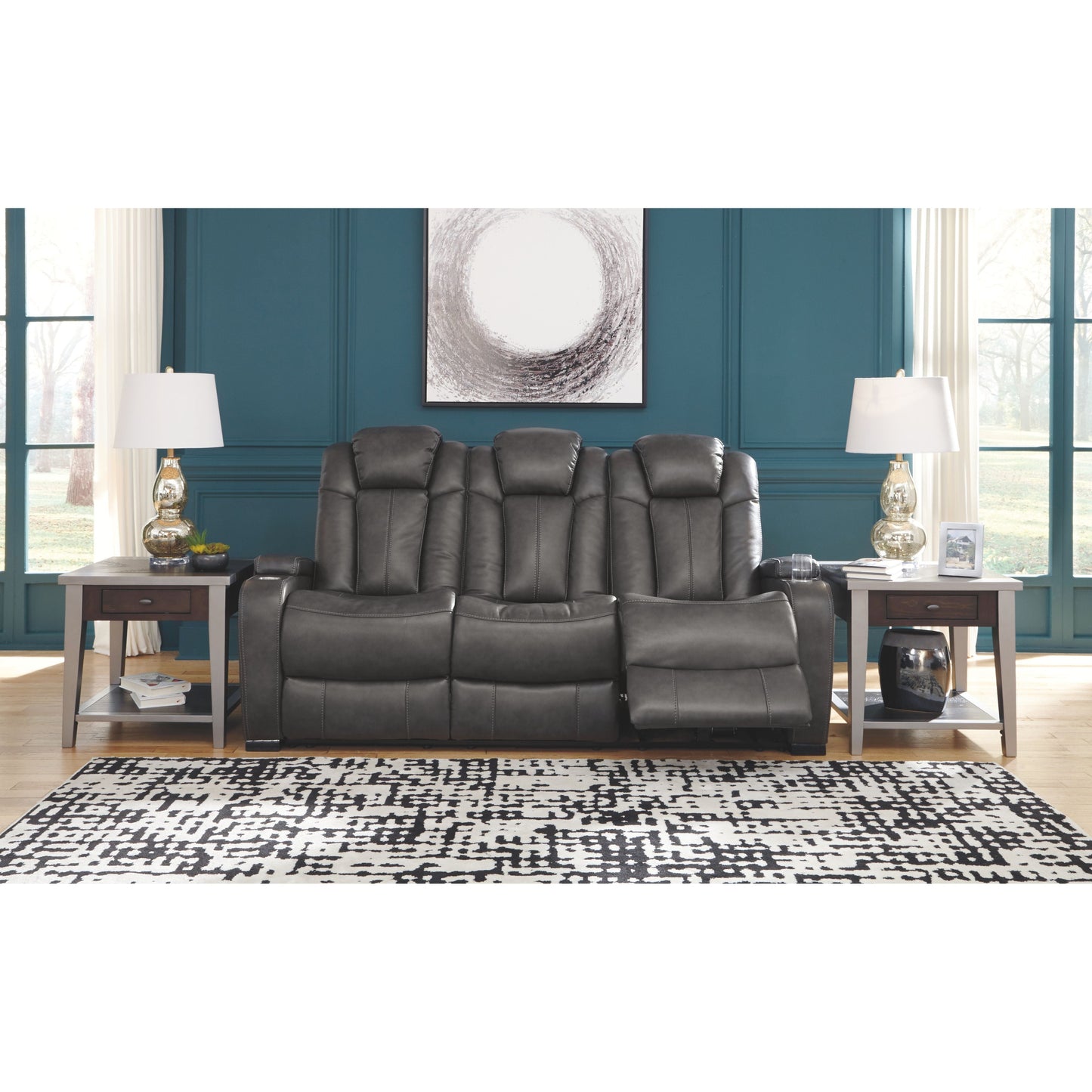 Turbulance - Quarry - Pwr Rec Sofa With Adj Headrest