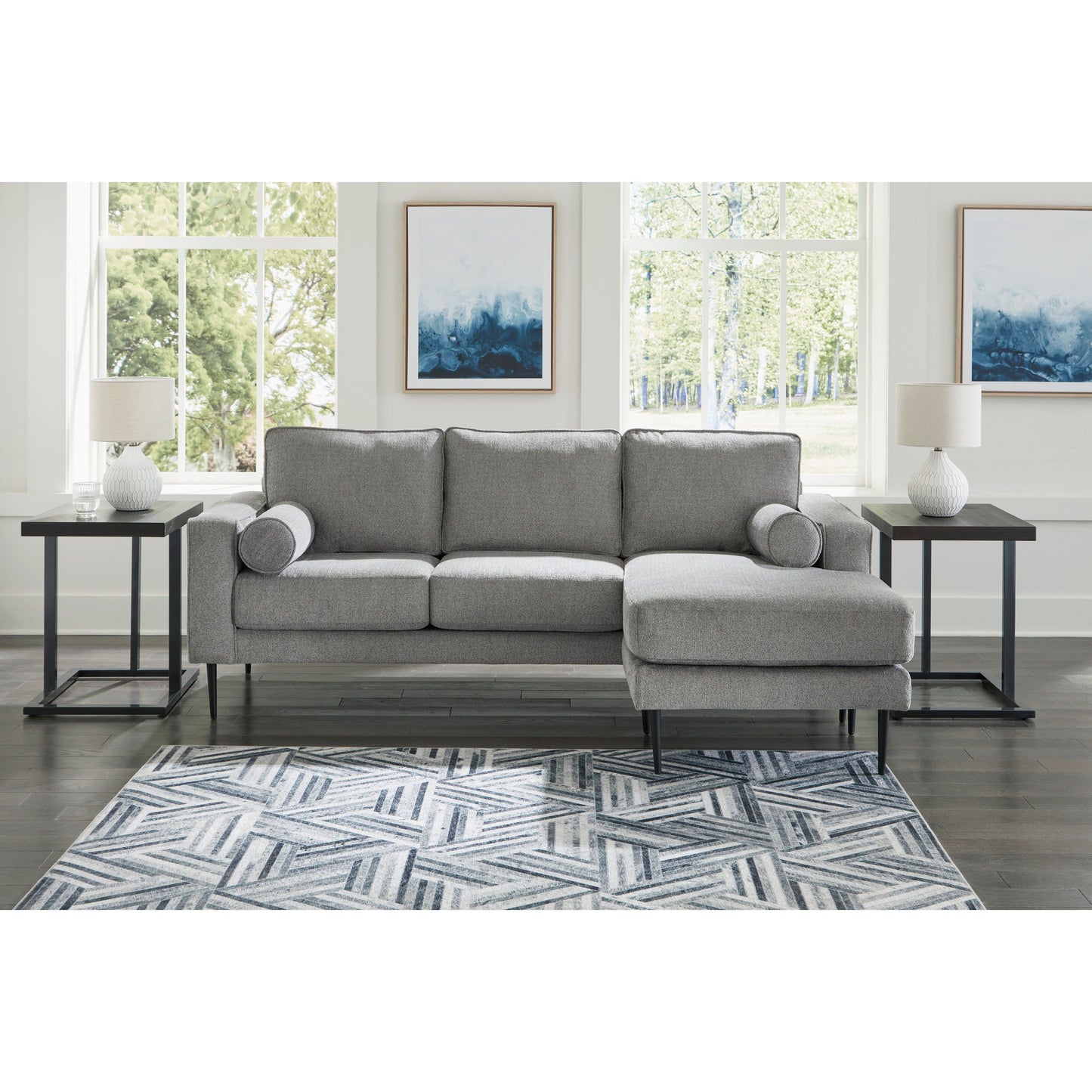 HAZELA REVERSIBLE CHAISE - CHARCOAL