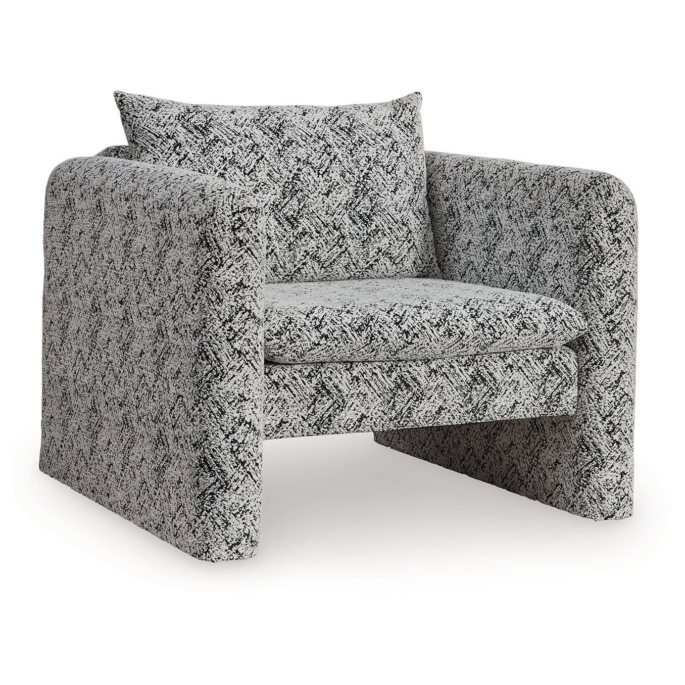 Kenbell - Black / White - Accent Chair