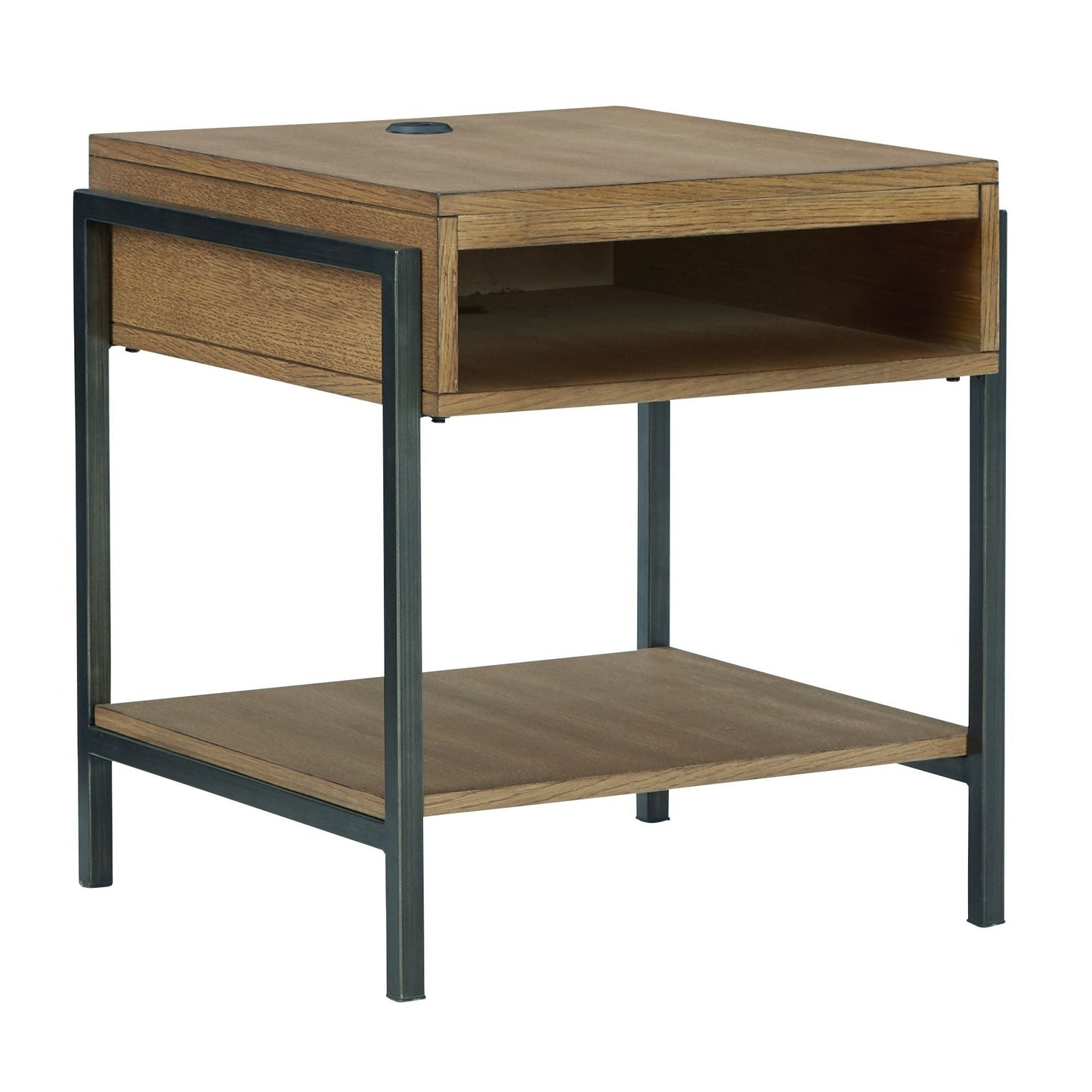 Fridley - Brown / Black - Rectangular End Table