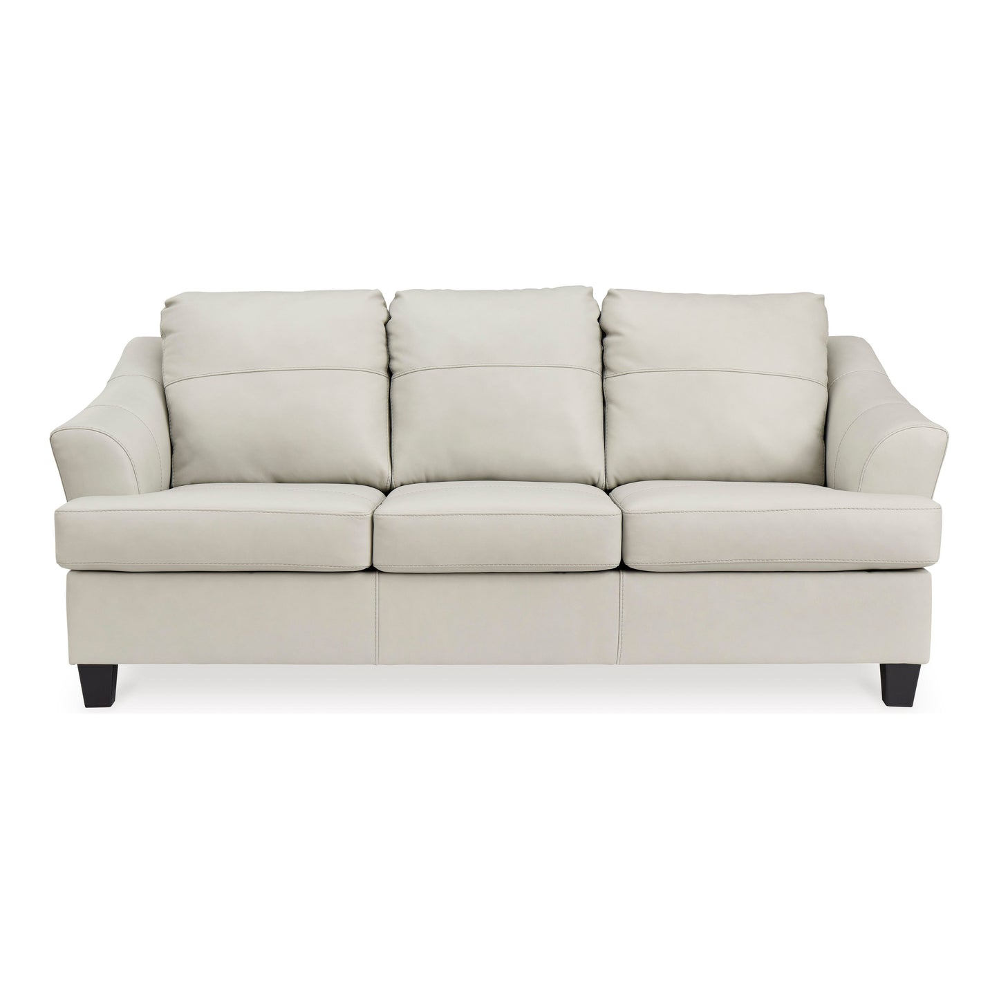 GENOA LEATHER SOFA - COCONUT