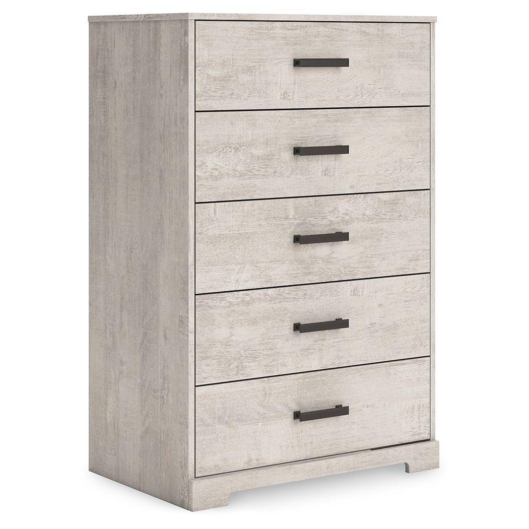 Shawburn - Whitewash - Five Drawer Chest