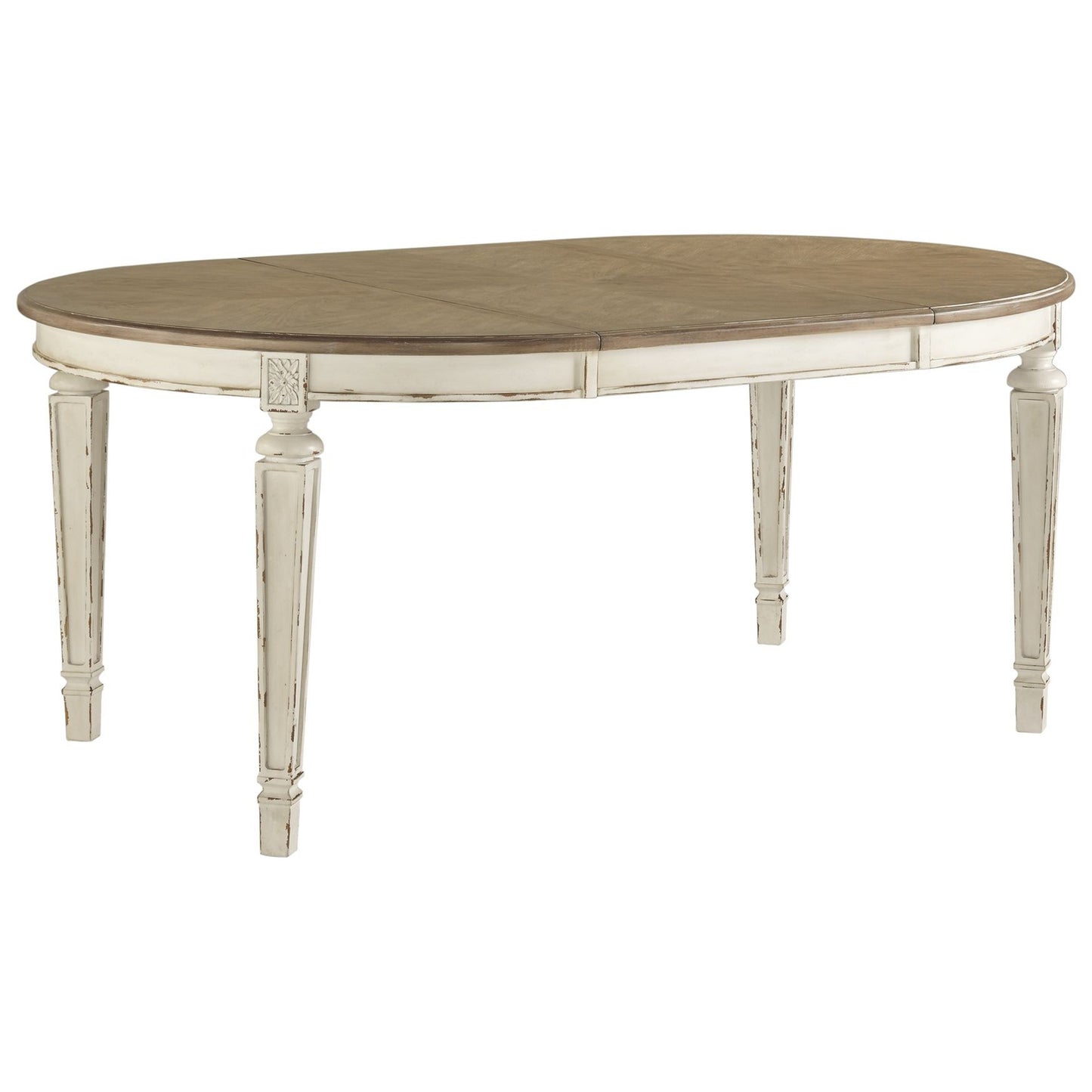 Realyn - Chipped White - Oval Dining Room Extension Table