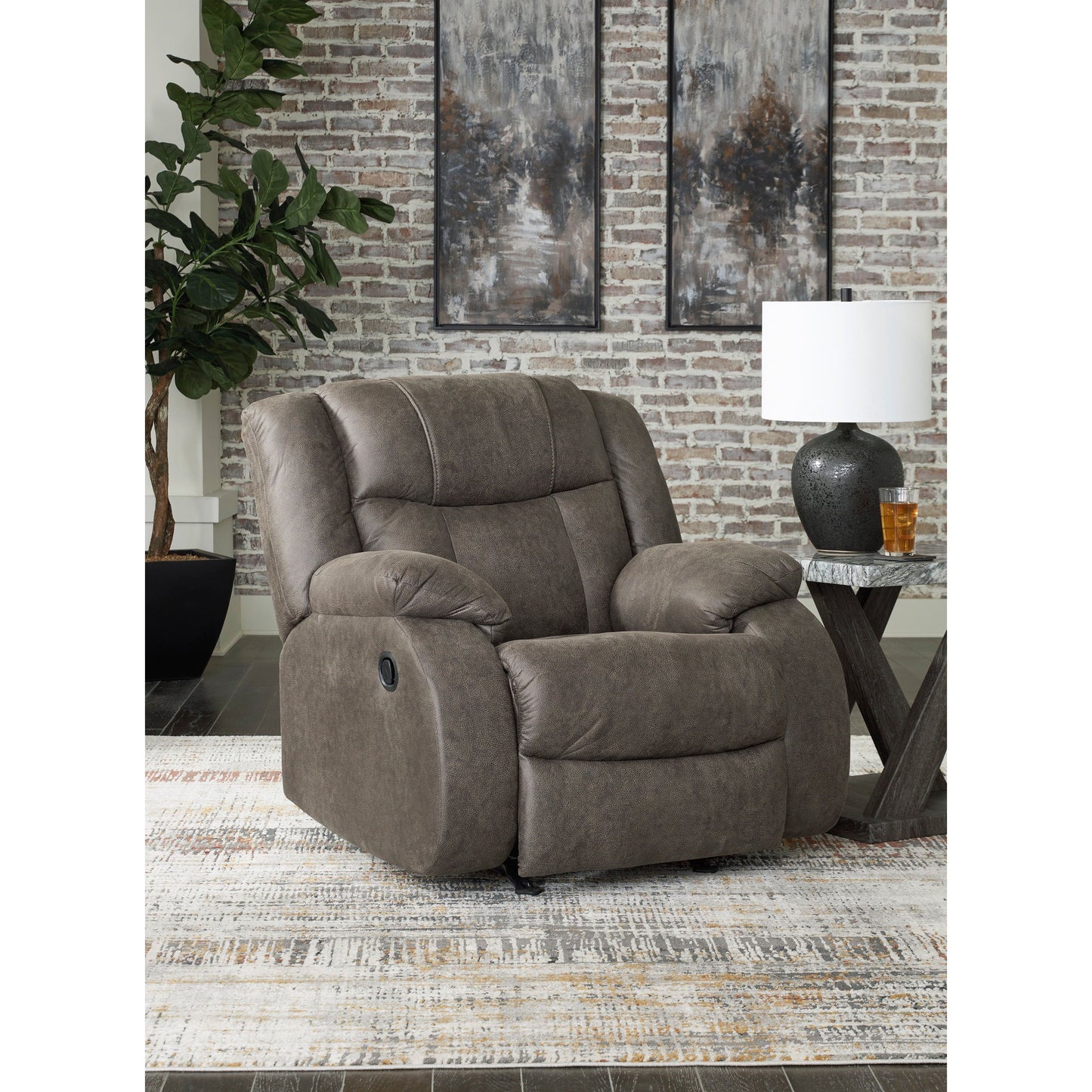 FIRST BASE RECLINING CHAIR - GUNMETAL