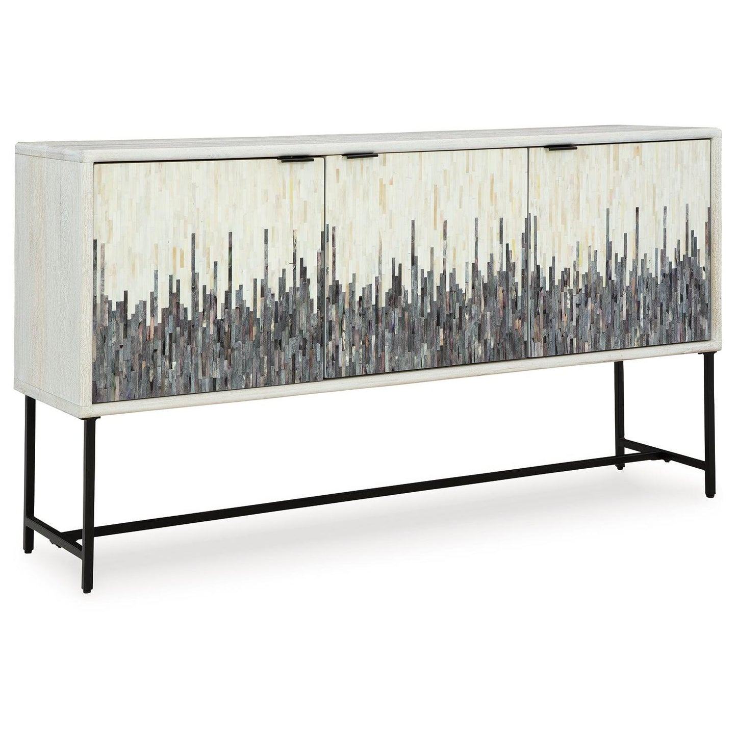 Freyton - White / Gray - Accent Cabinet