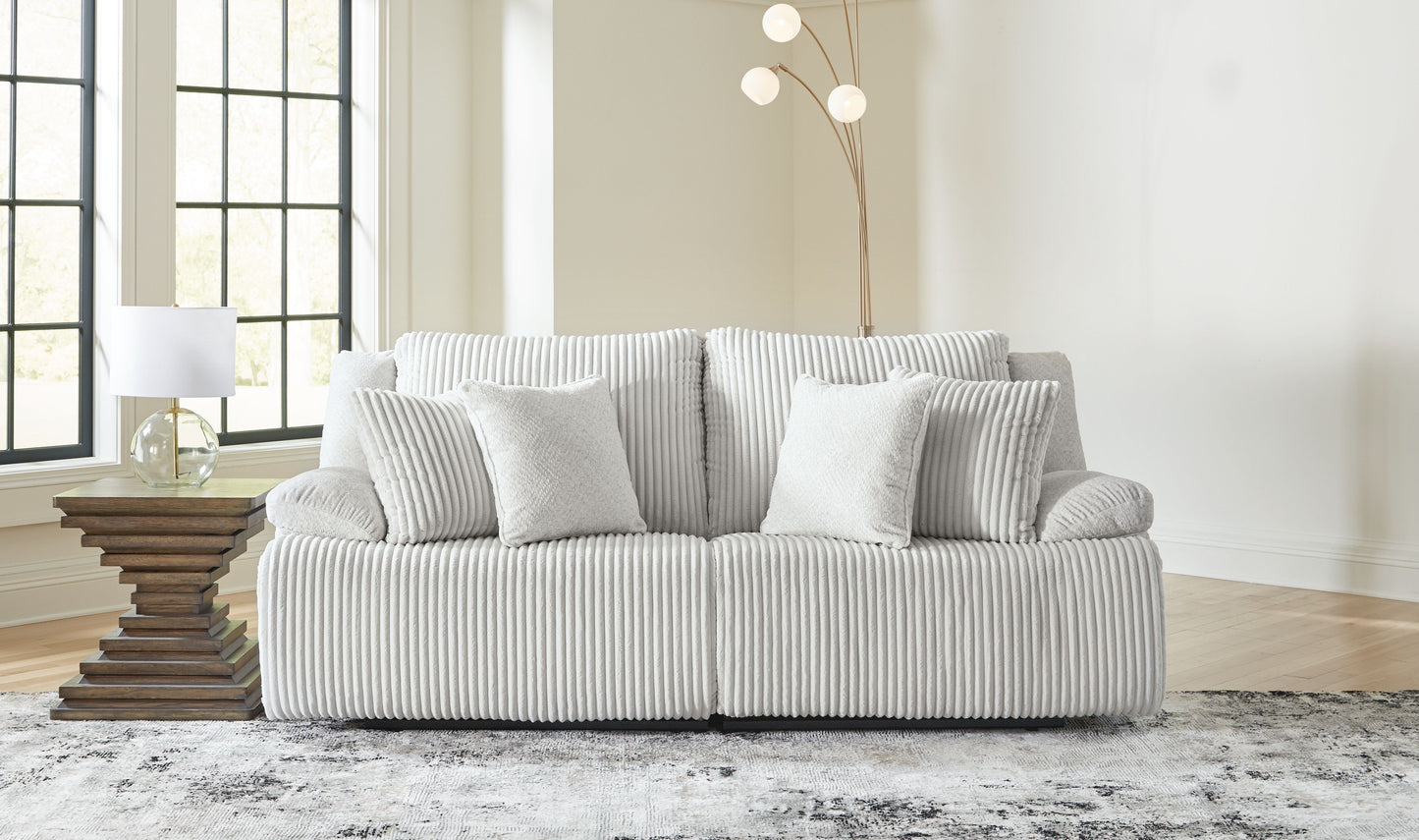 Top Tier - Alloy - 2-Piece Sectional Loveseat With RAF And LAF Recliner
