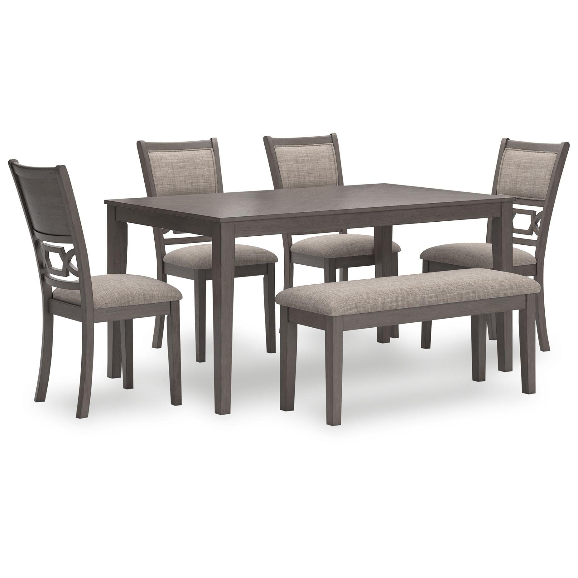 Wrenning - Gray - Dining Room Table Set (Set of 6)