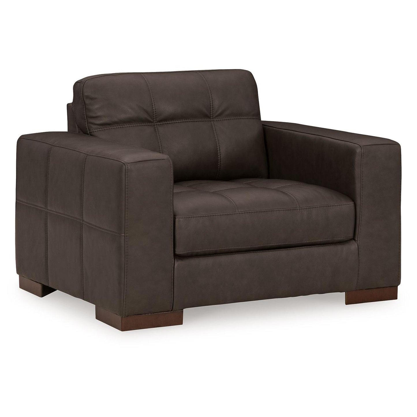 Luigi - Thunder - Chair And A Half - Leather Match