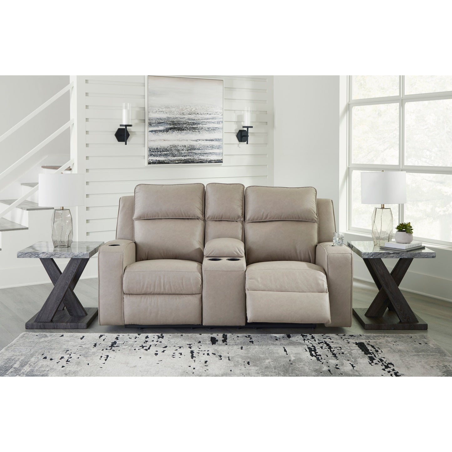 LAVENHORNE RECLINING LOVESEAT- PEBBLE