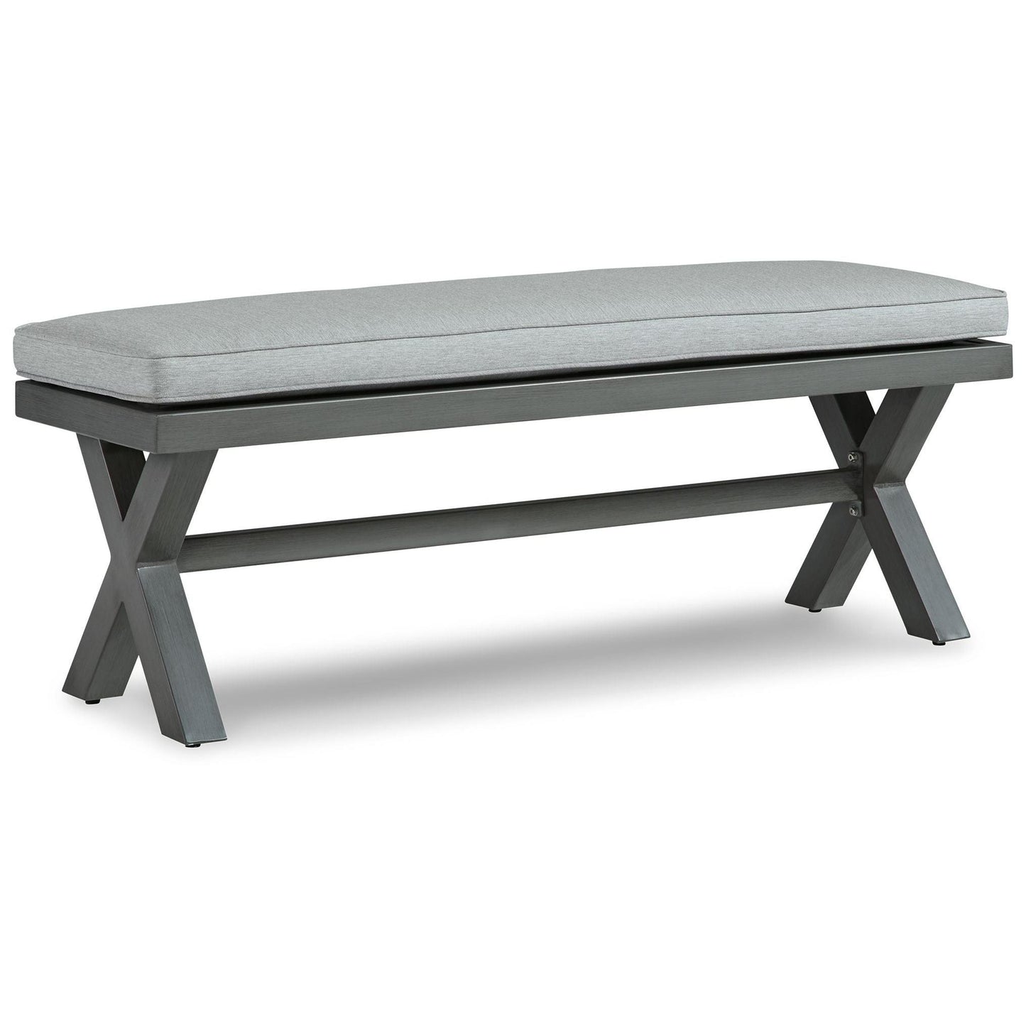 Elite Park - Gray - Bench With Cushion
