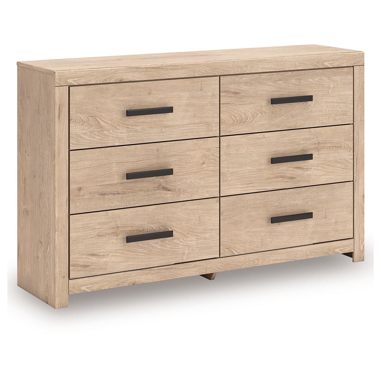 Sanginlane - Tan - Six Drawer Dresser